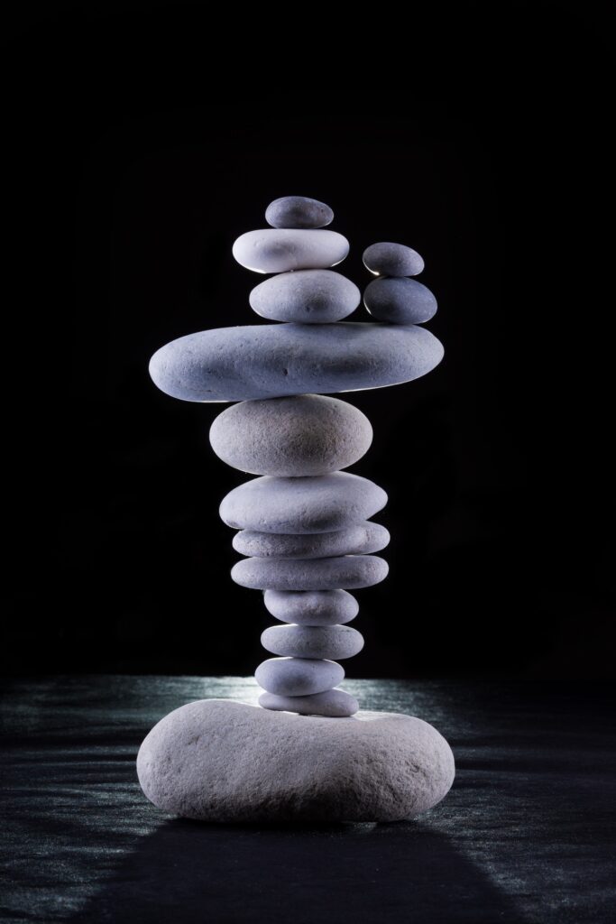 stones in balance zen rocks