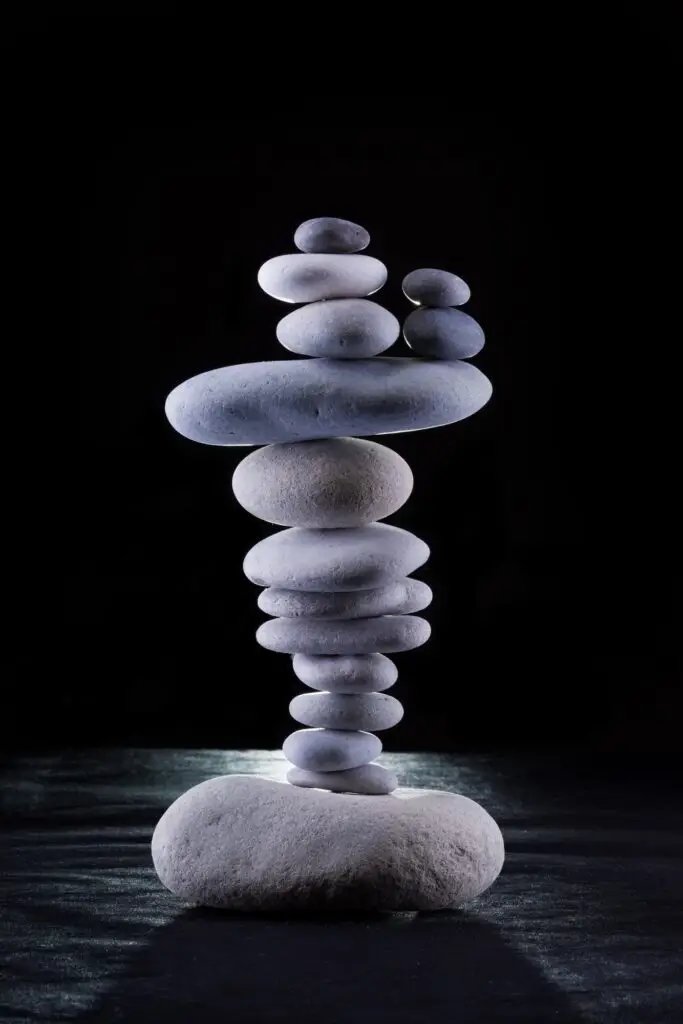 stones in balance zen rocks
